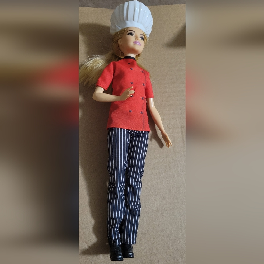 Barbie Doll You Can Be Anything Chef in Chef Uniform and Hat